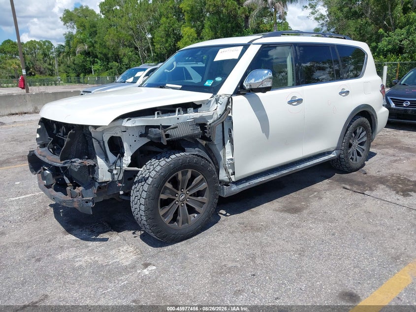 2018 Nissan Armada, Удар спереду, IAAI, VIN JN8AY2NE7J9731829 — фото 2
