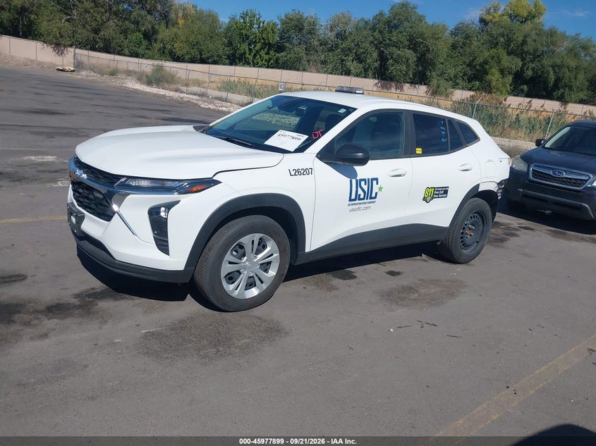 Vin: kl77lfep3sc180216, lot: 46477141, chevrolet trax fwd ls 20252