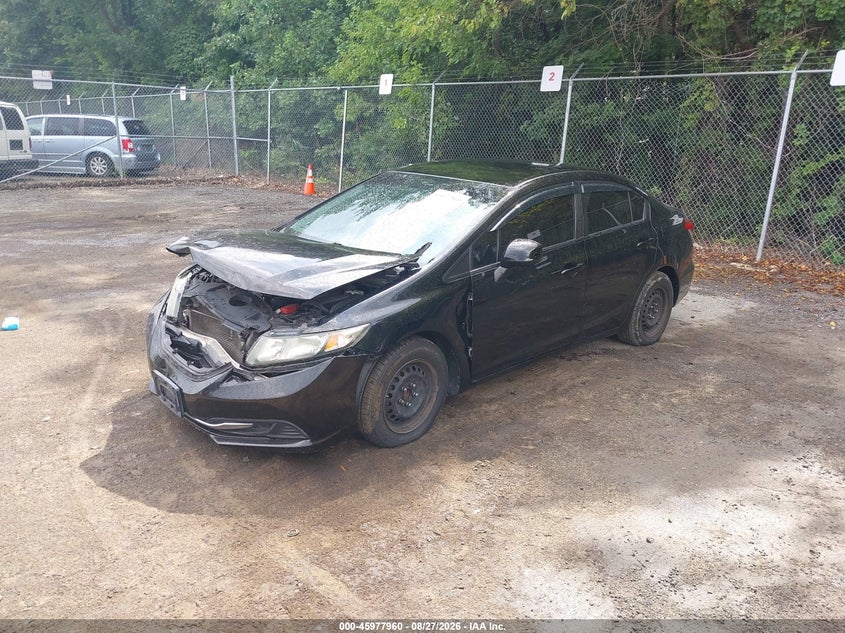 2013 Honda Civic, Front End, IAAI, VIN 19XFB2F51DE210882 — photo 2