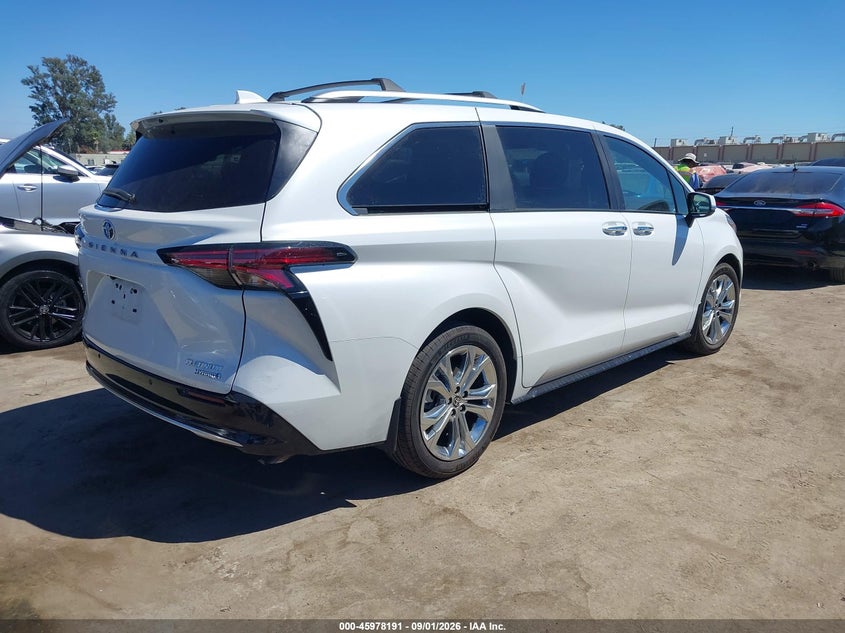 Vin: 5tderkec4rs183715, lot: 46477431, toyota sienna platinum 20244
