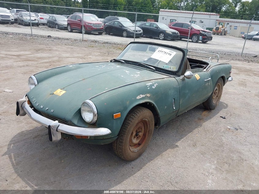 1969 Triumph Spitfire, Normal Wear & Tear, IAAI, VIN FDU42597L — photo 2