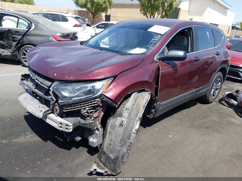 2018 Honda Cr-V Lx, Front End, IAAI, VIN 2HKRW5H37JH413605 — photo 2