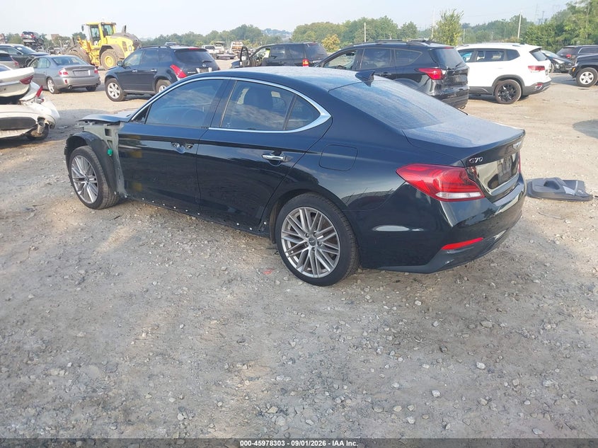 Vin: kmtg64la0mu076035, lot: 46477543, genesis g70 2.0t awd 20213
