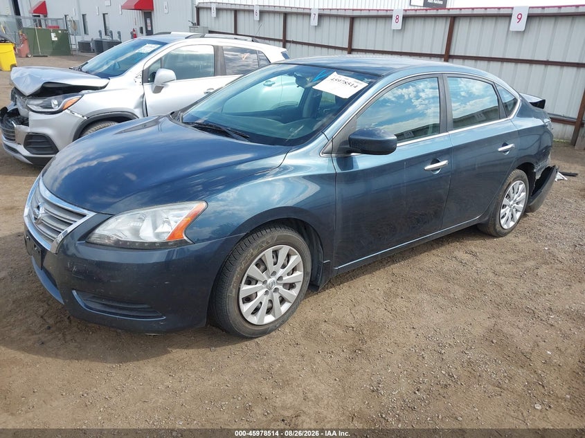2013 Nissan Sentra, Удар ззаду, IAAI, VIN 3N1AB7AP2DL561587 — фото 2