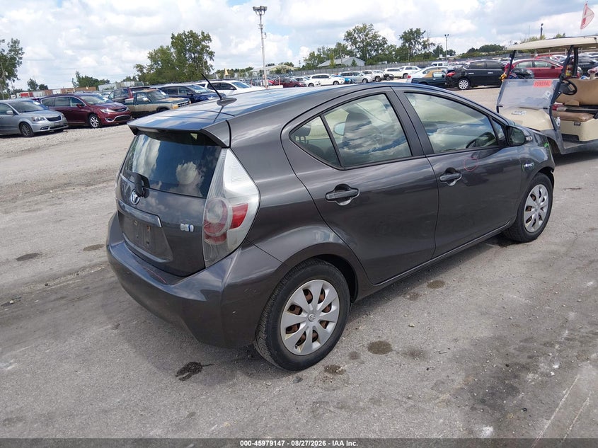 Vin: jtdkdtb3xc1520114, lot: 46478387, toyota prius c three 20124