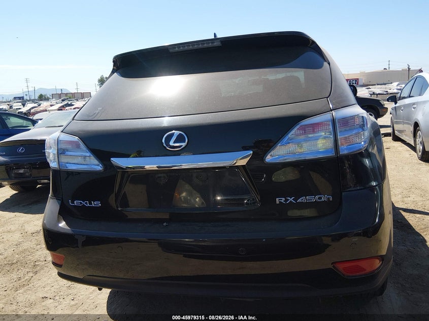 LEXUS RX 450H 2010 VIN JTJZB1BA5A2000883