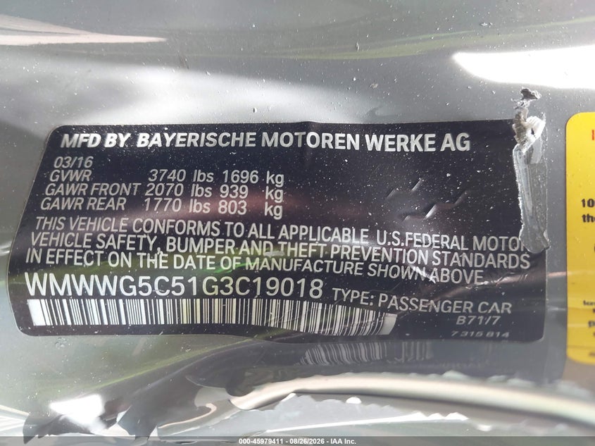 MINI CONVERTIBLE 2016 VIN WMWWG5C51G3C19018