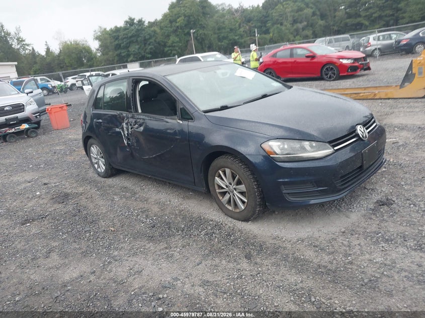 2015 Volkswagen Golf Tsi S 4-Door, Правый бок, IAAI, VIN 3VW217AU5FM011238
