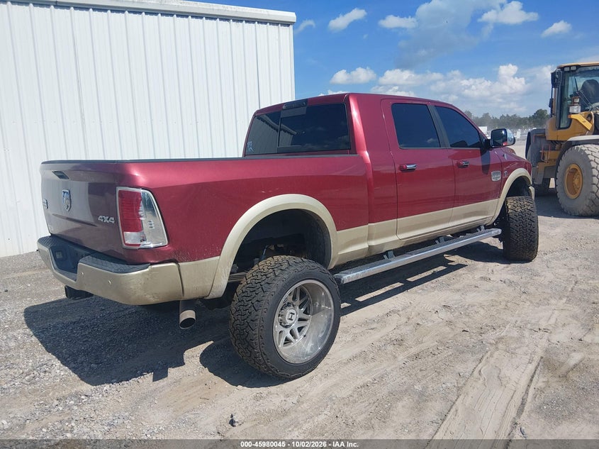 Vin: 3c6ur5pl6dg528025, lot: 46479285, ram 2500 laramie longhorn 20134