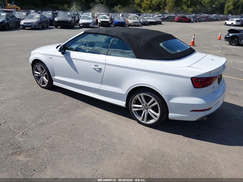 2018 AUDI A3 CABRIO 2.0L I-4 DI, DOHC, VVT, TURBO, 220HP