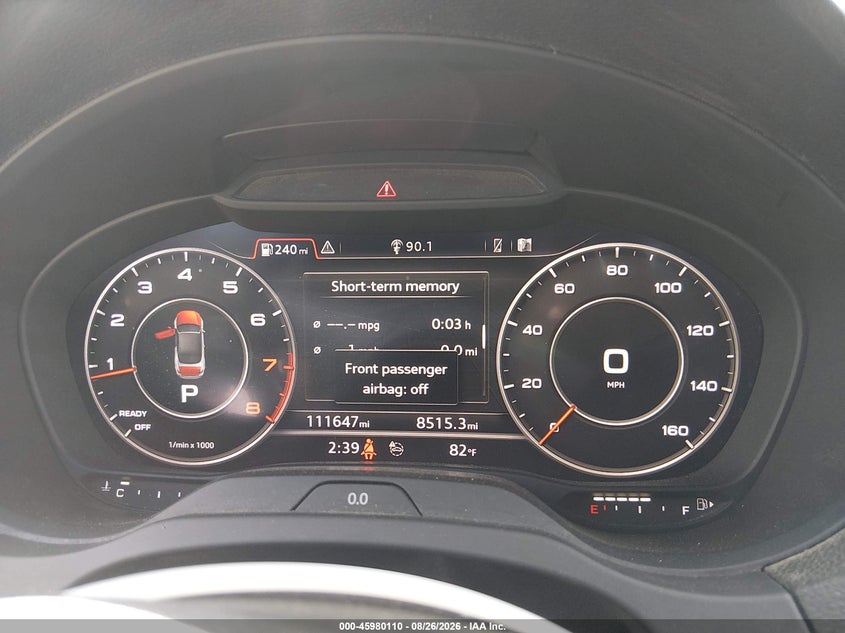 2018 AUDI A3 CABRIO 2.0L I-4 DI, DOHC, VVT, TURBO, 220HP