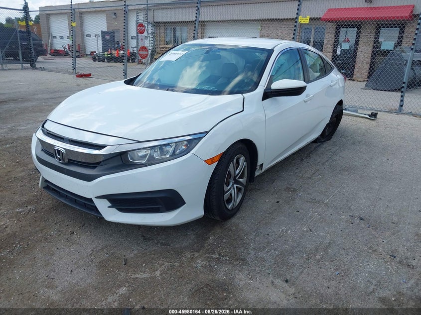 2017 Honda Civic, Оба бока, IAAI, VIN 19XFC2F56HE202229 — фото 2