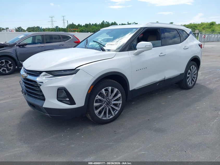 2022 Chevrolet Blazer, Front End, IAAI, VIN 3GNKBFR47NS159407 — photo 2