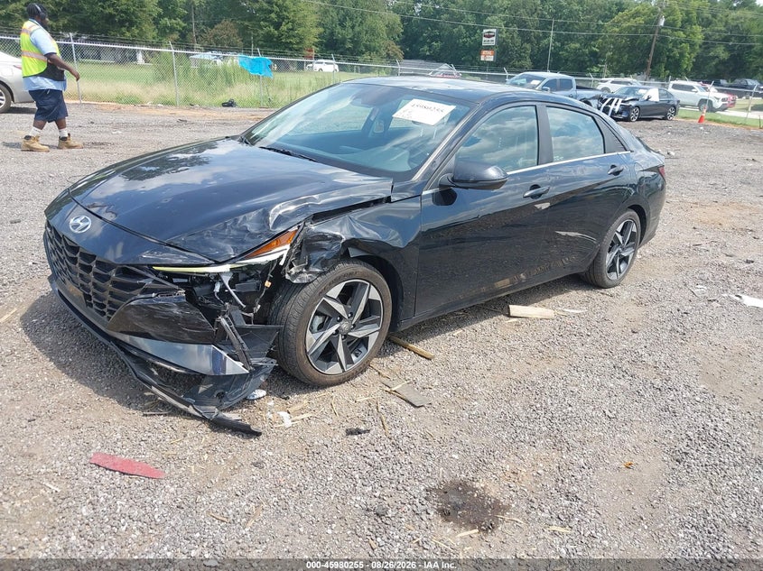 Vin: kmhln4ajxmu007111, lot: 46479495, hyundai elantra hybrid limited 20212