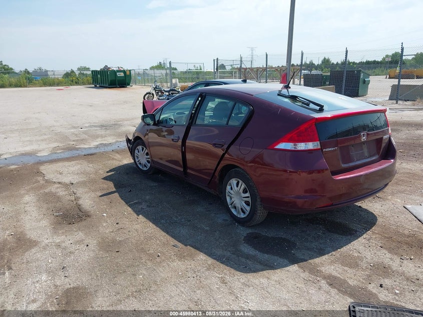 Vin: jhmze2h59bs003697, lot: 46479653, honda insight lx 20113