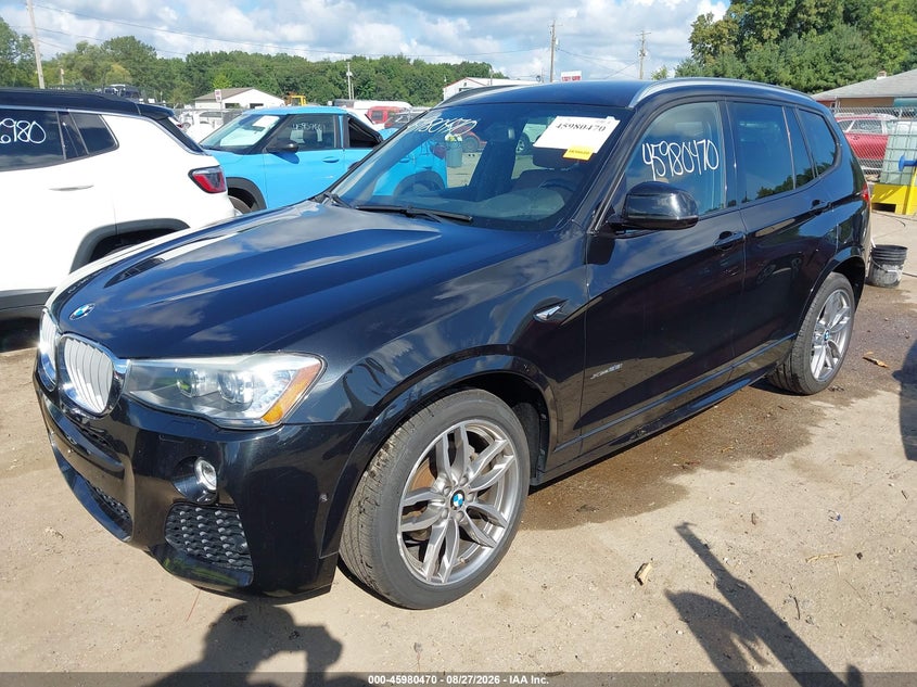 2016 BMW X3, Ходовая, IAAI, VIN 5UXWX9C54G0D66735 — фото 2