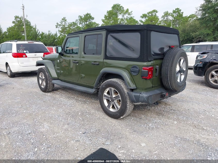 Vin: 1c4hjxeg0mw614323, lot: 46479784, jeep wrangler unlimited sahara 4x4 20213