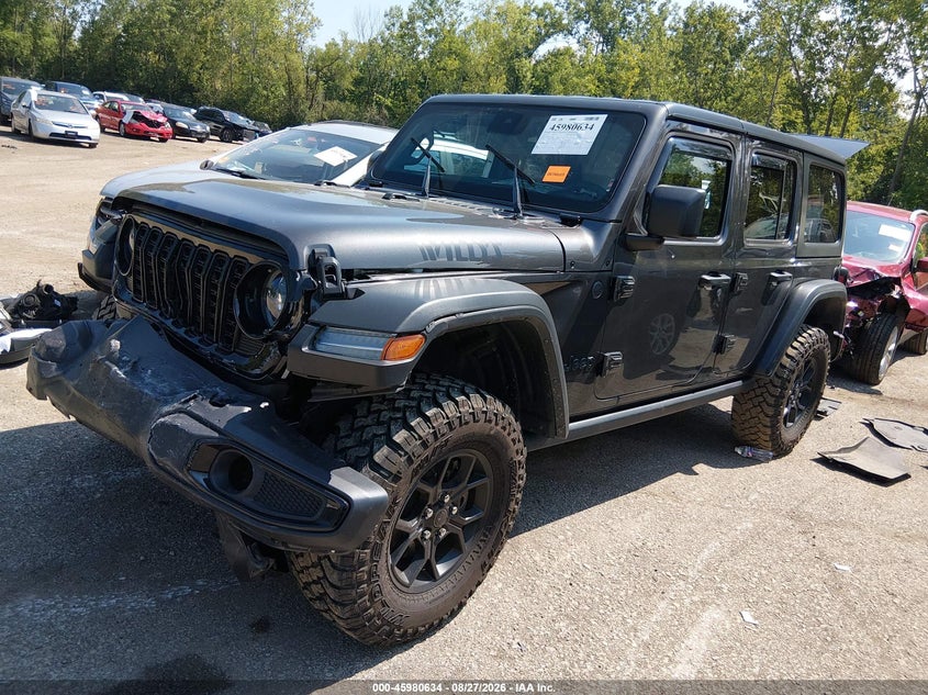 Vin: 1c4pjxdg1rw323219, lot: 46479874, jeep wrangler 4-door willys 4x4 20242
