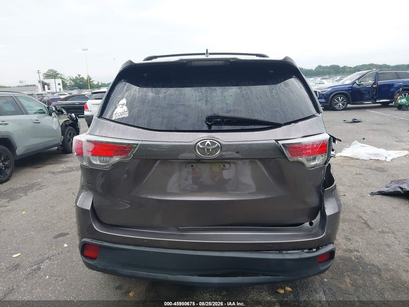 TOYOTA HIGHLANDER 2016 VIN 5TDDKRFH1GS236256
