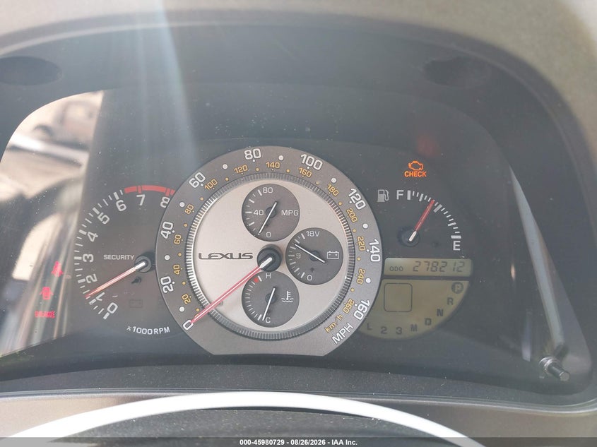LEXUS IS 300 2001 VIN JTHBD182410030899