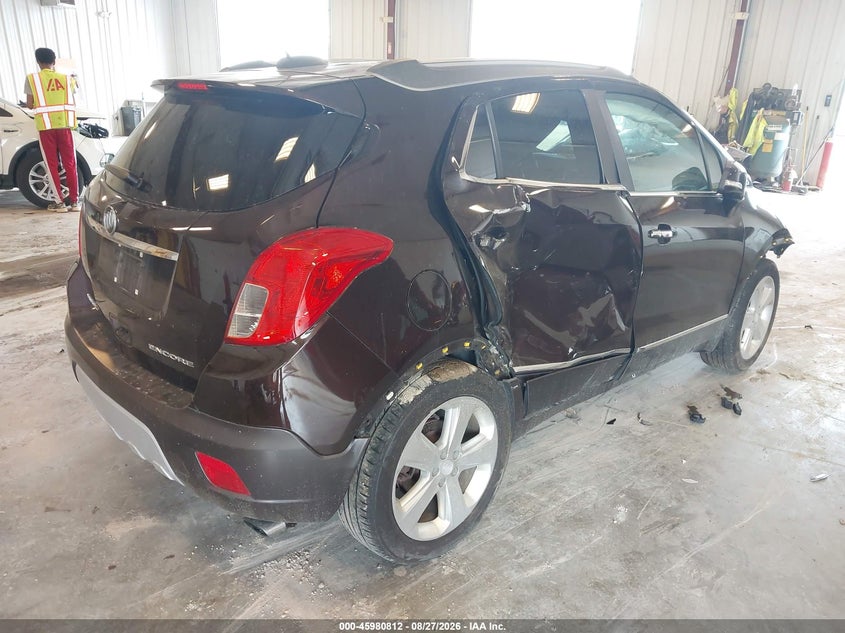 Vin: kl4cjasb0gb537765, lot: 46480052, buick encore 20164