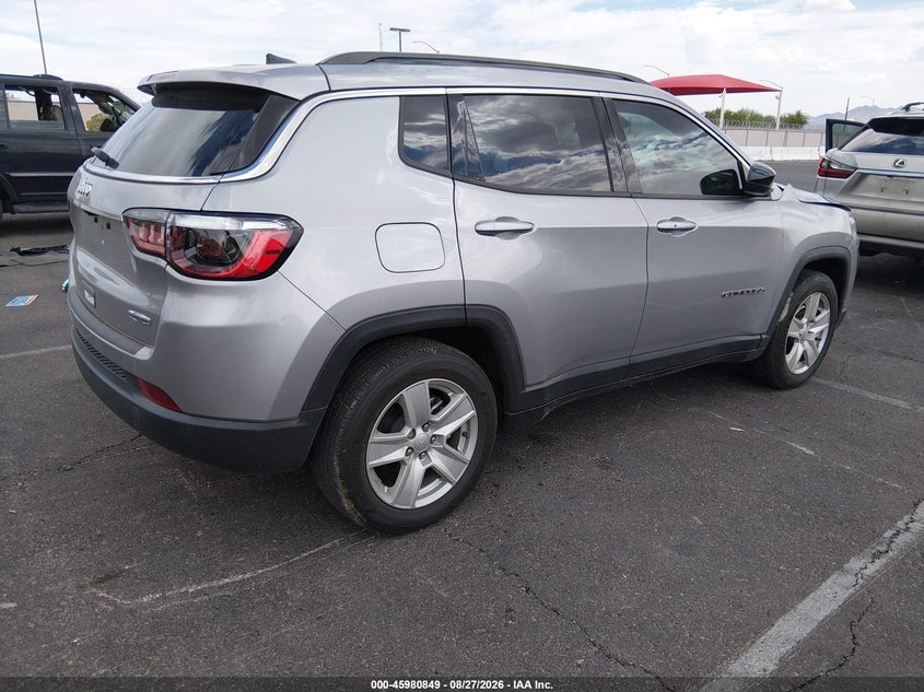 Vin: 3c4njcbb8nt156171, lot: 46480089, jeep compass latitude fwd 20224