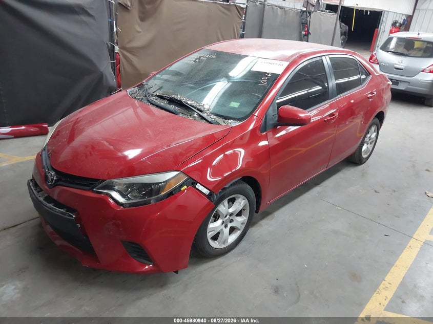 2014 Toyota Corolla, Удар спереди, IAAI, VIN 5YFBURHE4EP072284 — фото 2