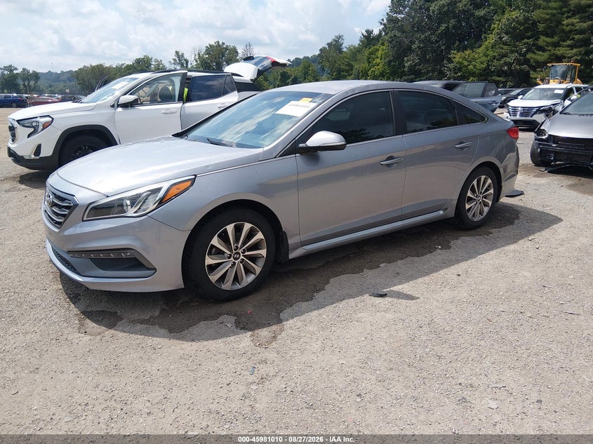 2016 Hyundai Sonata, Град, IAAI, VIN 5NPE34AF6GH262383 — фото 2