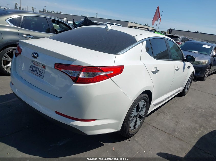 Vin: knagm4ad1d5062086, lot: 46480293, kia optima hybrid lx 20134