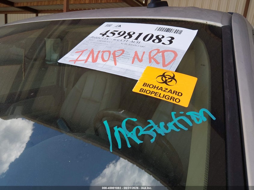 2009 CHEVROLET SUBURBAN 1500 auction photo 5