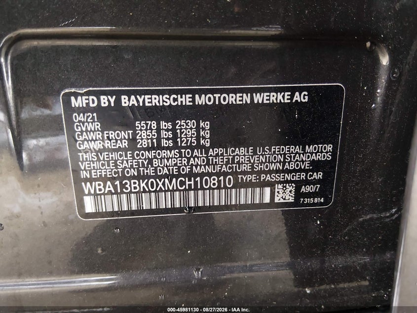 2021 BMW M550I XDRIVE · Фото 9
