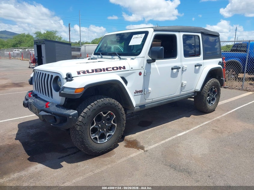 2023 Jeep Wrangler 4-Door Rubicon 4X4, Front End, IAAI, VIN 1C4HJXFN7PW534597 — photo 2