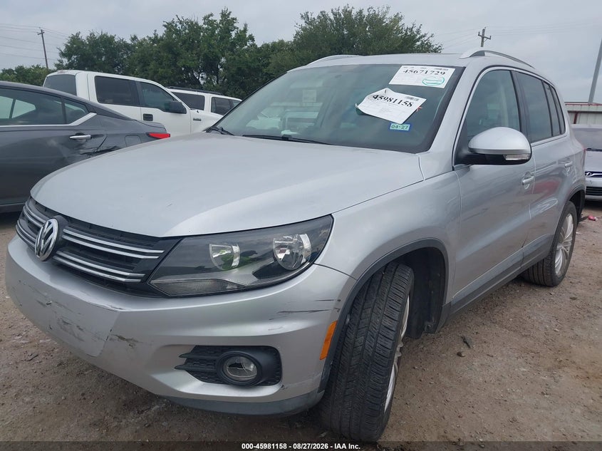 2014 Volkswagen Tiguan Sel, Затопление, IAAI, VIN WVGAV3AX4EW622202 — фото 2