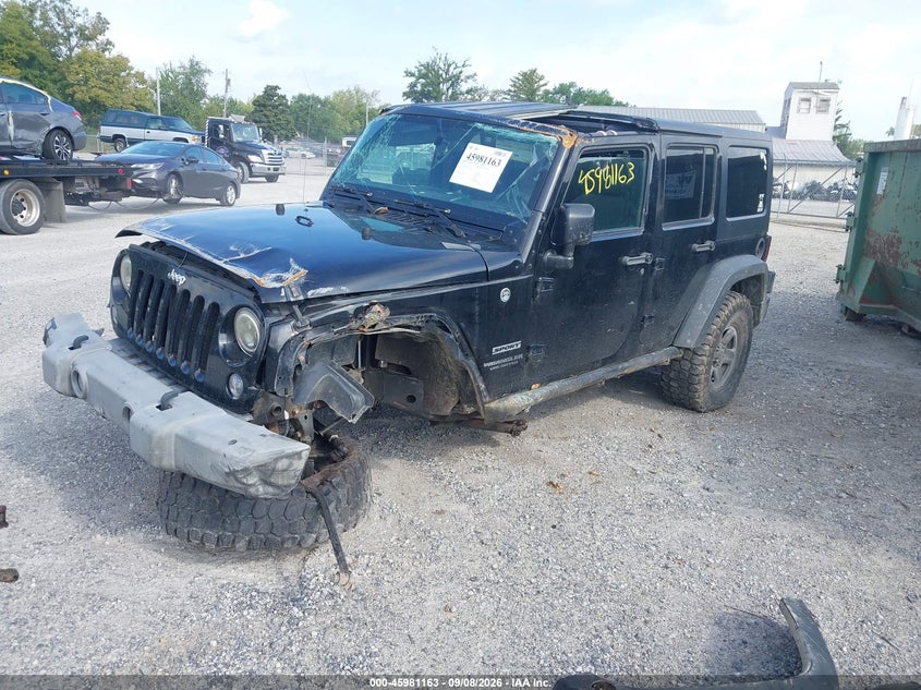 Vin: 1c4bjwdg5hl672923, lot: 46480403, jeep wrangler unlimited sport 4x4 20172