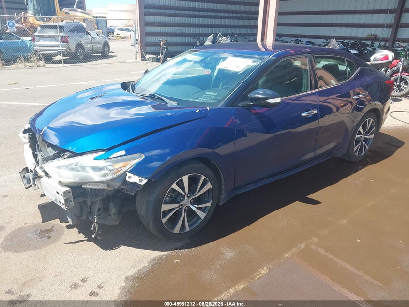 2017 Nissan Maxima, Front & Rear, IAAI, VIN 1N4AA6AP4HC410624 — photo 2