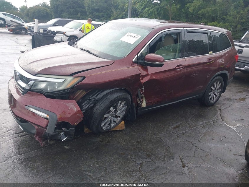 2019 Honda Pilot, Левый бок, IAAI, VIN 5FNYF6H55KB010080 — фото 2
