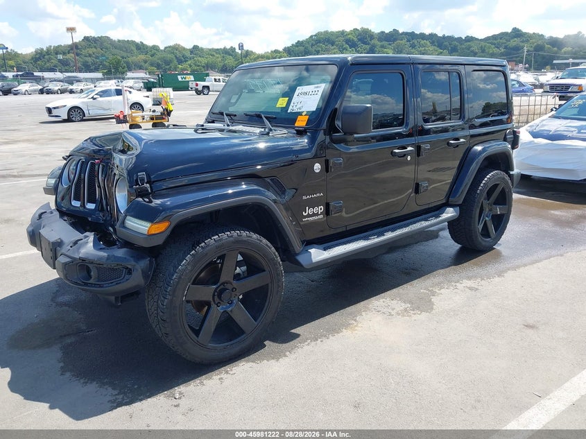 Vin: 1c4hjxeg9kw633627, lot: 46480462, jeep wrangler unlimited sahara 20192