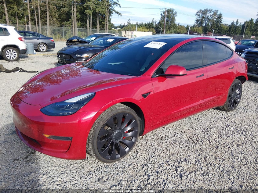 Vin: 5yj3e1ec3mf071241, lot: 46480464, tesla model 3 performance dual motor all-wheel drive 20212