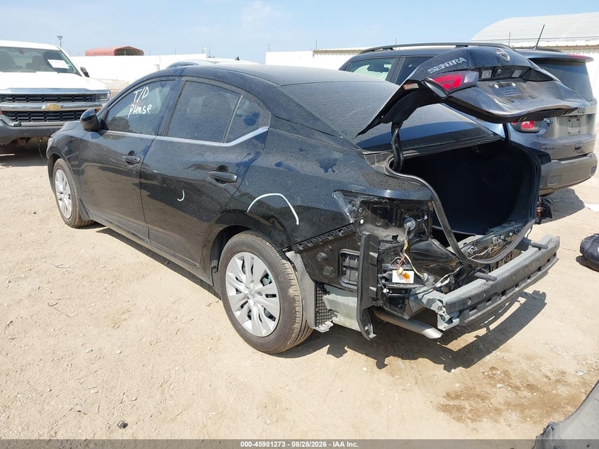 Vin: 3n1ab8bv9sy429218, lot: 46480513, nissan sentra s 20253