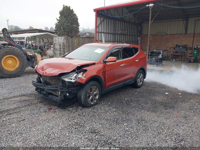 2015 Hyundai Santa Fe Sport 2.4L, Удар спереди, IAAI, VIN 5XYZTDLB2FG248692 — фото 2