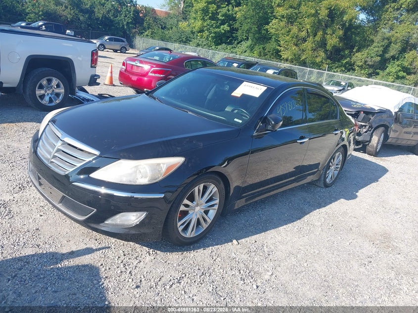Vin: kmhgc4dd5eu261579, lot: 46480603, hyundai genesis 3.8 20142