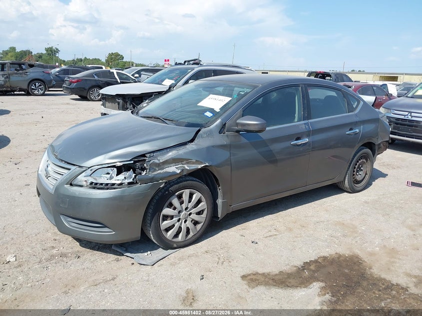 2015 Nissan Sentra, Удар ззаду, IAAI, VIN 3N1AB7AP2FY213794 — фото 2