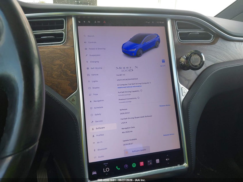TESLA MODEL X 2017 VIN 5YJXCAE25HF061024