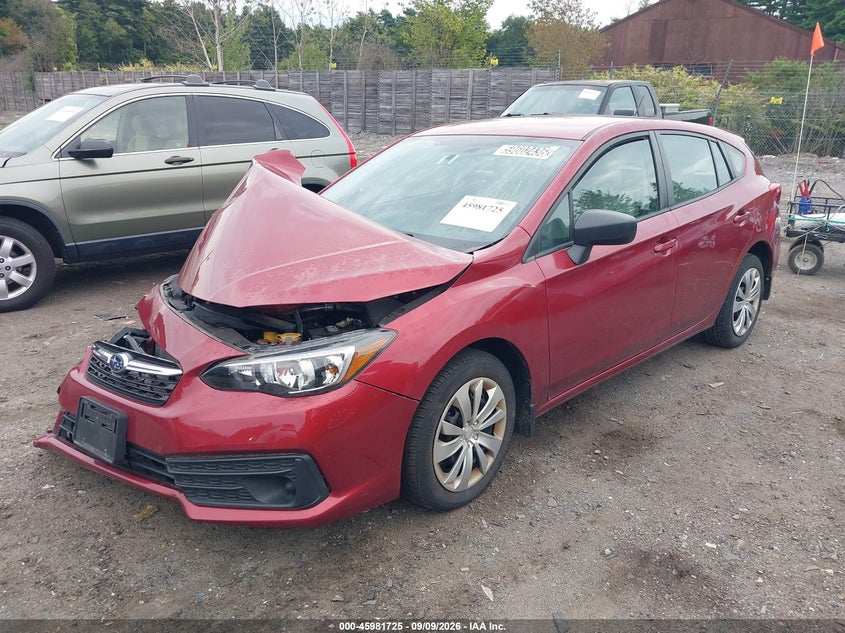 Vin: 4s3gtab62n3707491, lot: 46480965, subaru impreza base 5-door 20222