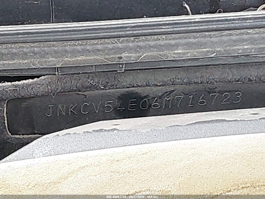 INFINITI G35 2006 VIN JNKCV54E06M716723