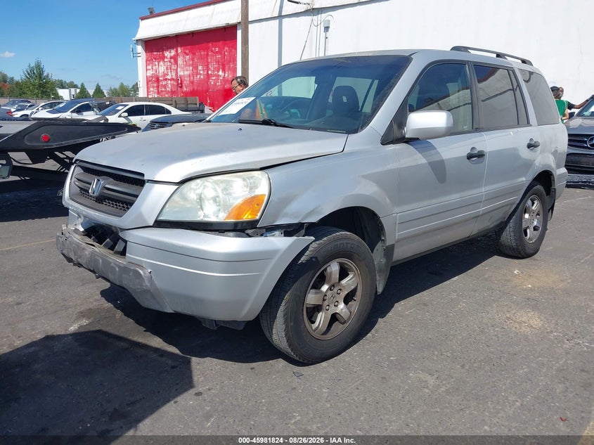 2004 Honda Pilot, Front End, IAAI, VIN 2HKYF18774H603190 — photo 2