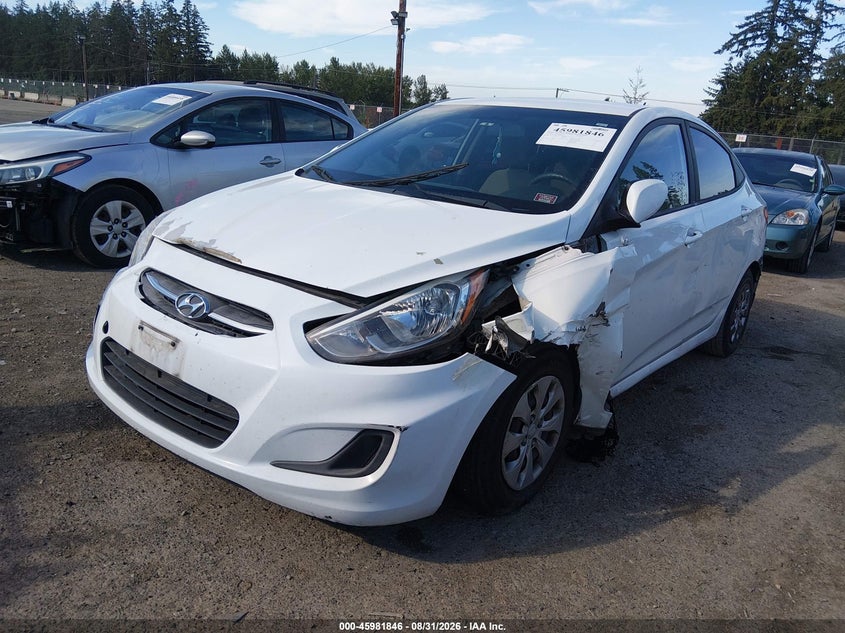 2016 HYUNDAI ACCENT SEDAN 1.6L I-4 DI, DOHC, VVT, 137HP