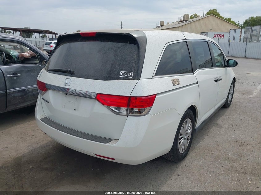 Vin: 5fnrl5h26gb134508, lot: 46481332, honda odyssey lx 20164
