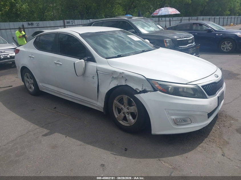 Vin: knagm4a70f5664345, lot: 46481431, kia optima lx 20151