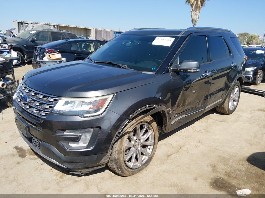 2017 Ford Explorer, Левый бок, IAAI, VIN 1FM5K7F8XHGB81581 — фото 2